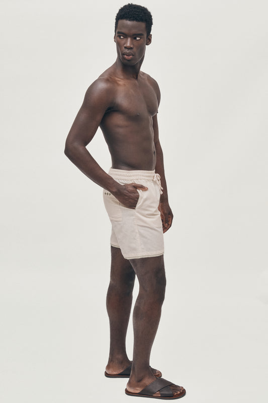 Signature hand-embroidered shorts