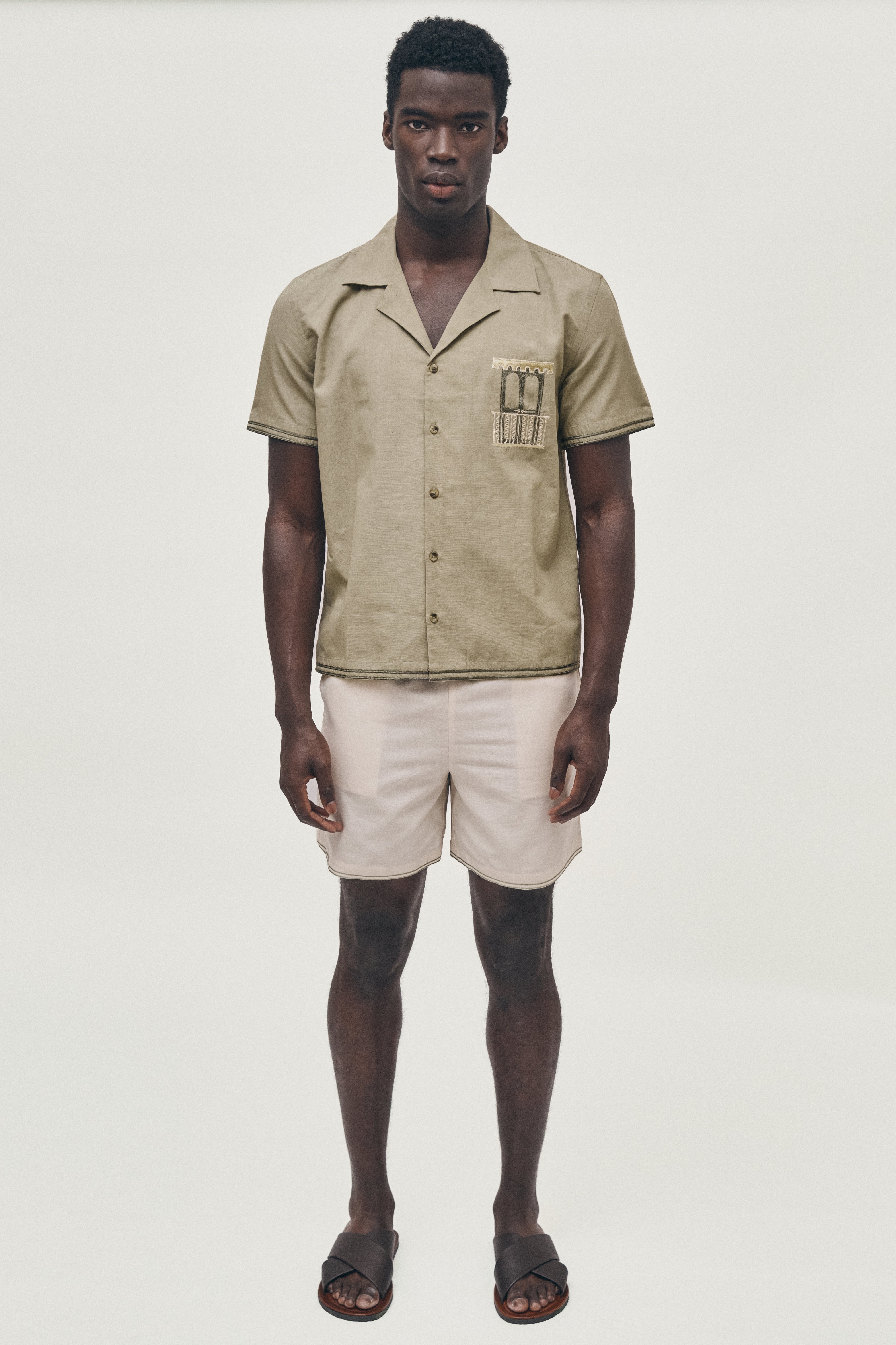 Balcony hand-embroidered shirt