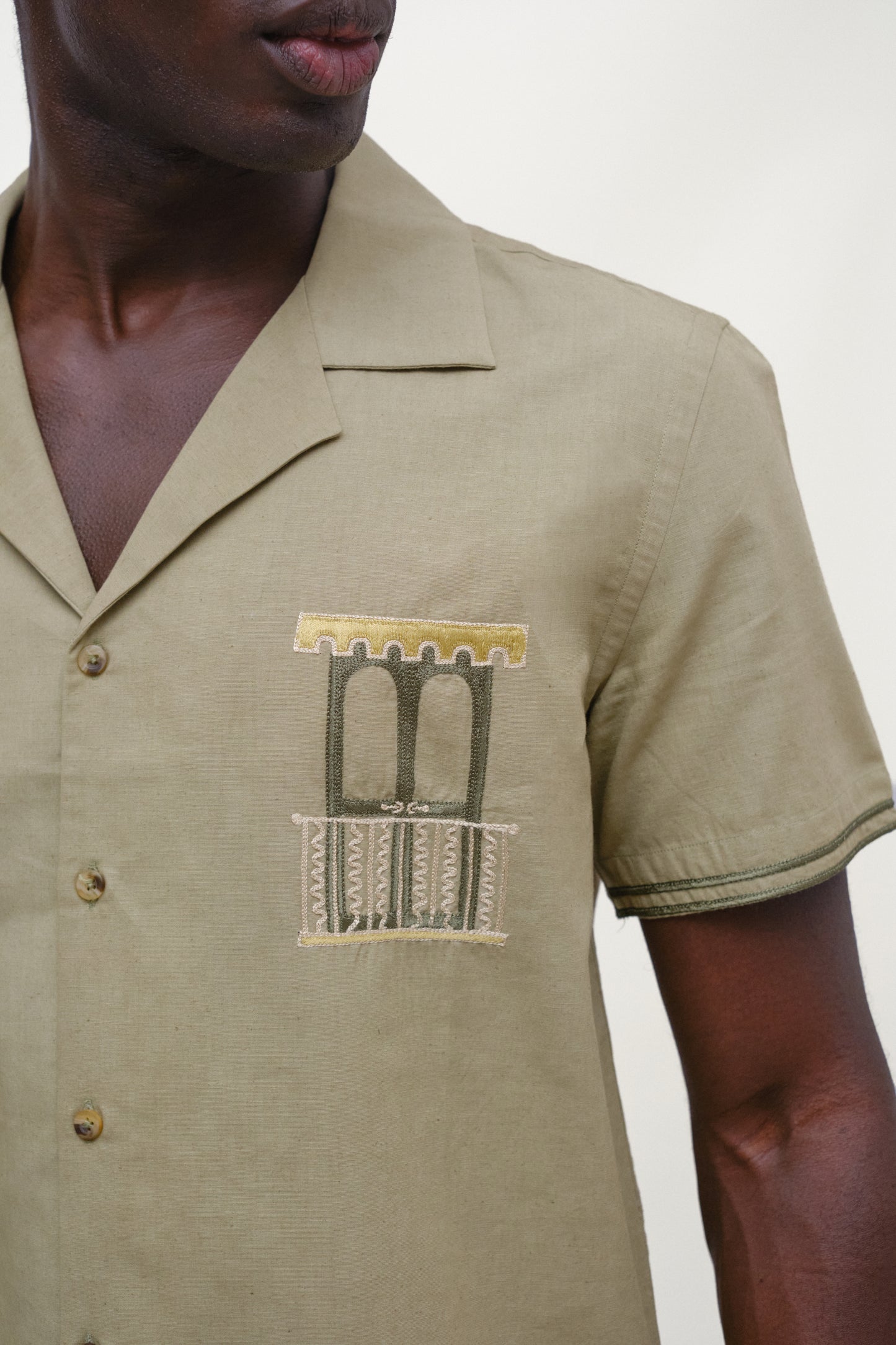 Balcony hand-embroidered shirt