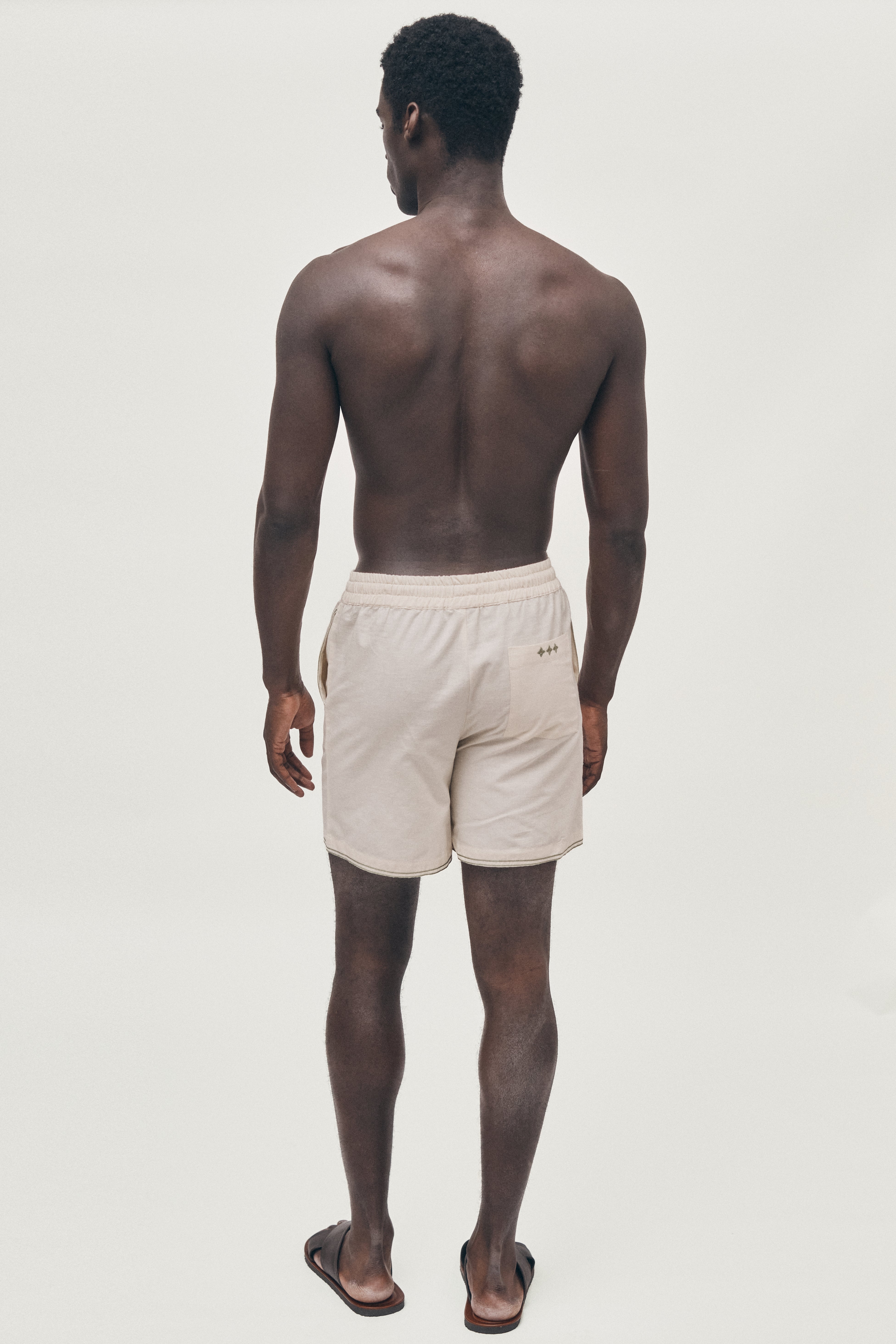 Signature hand-embroidered shorts