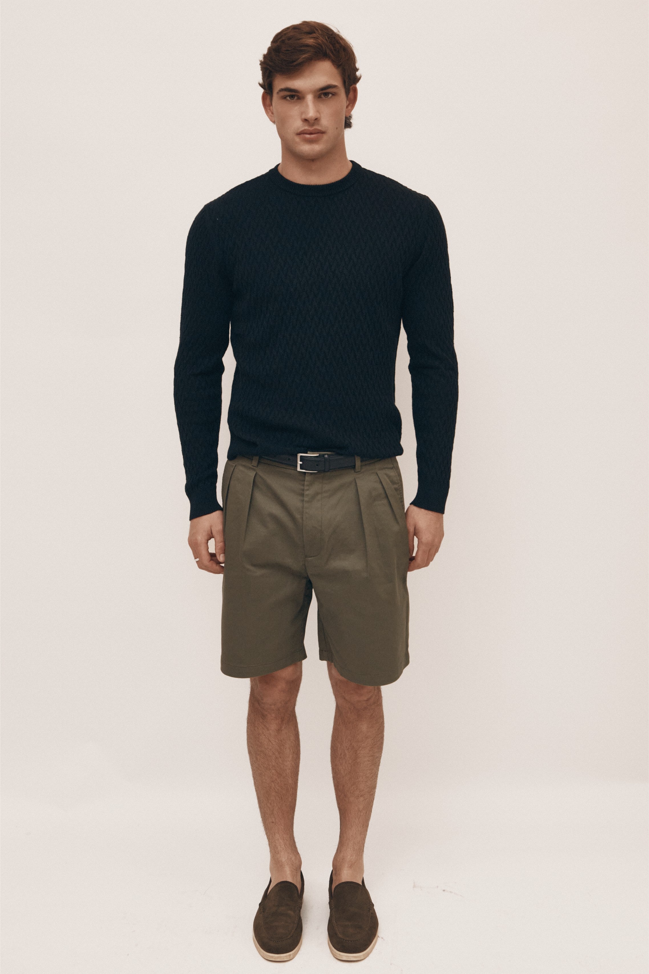 Black Cotton Cashmere Sweater