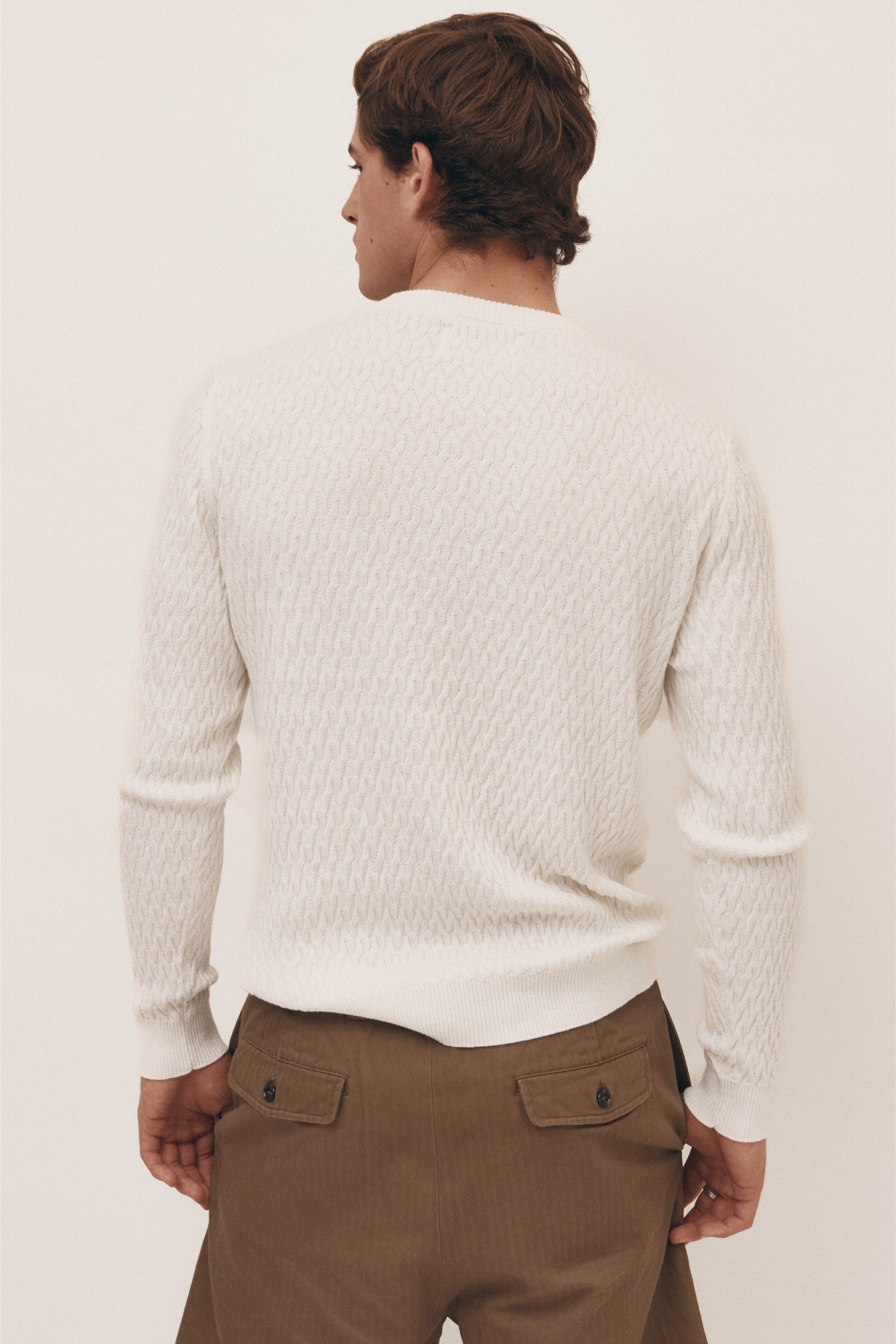 Ivory Cotton Cashmere Sweater
