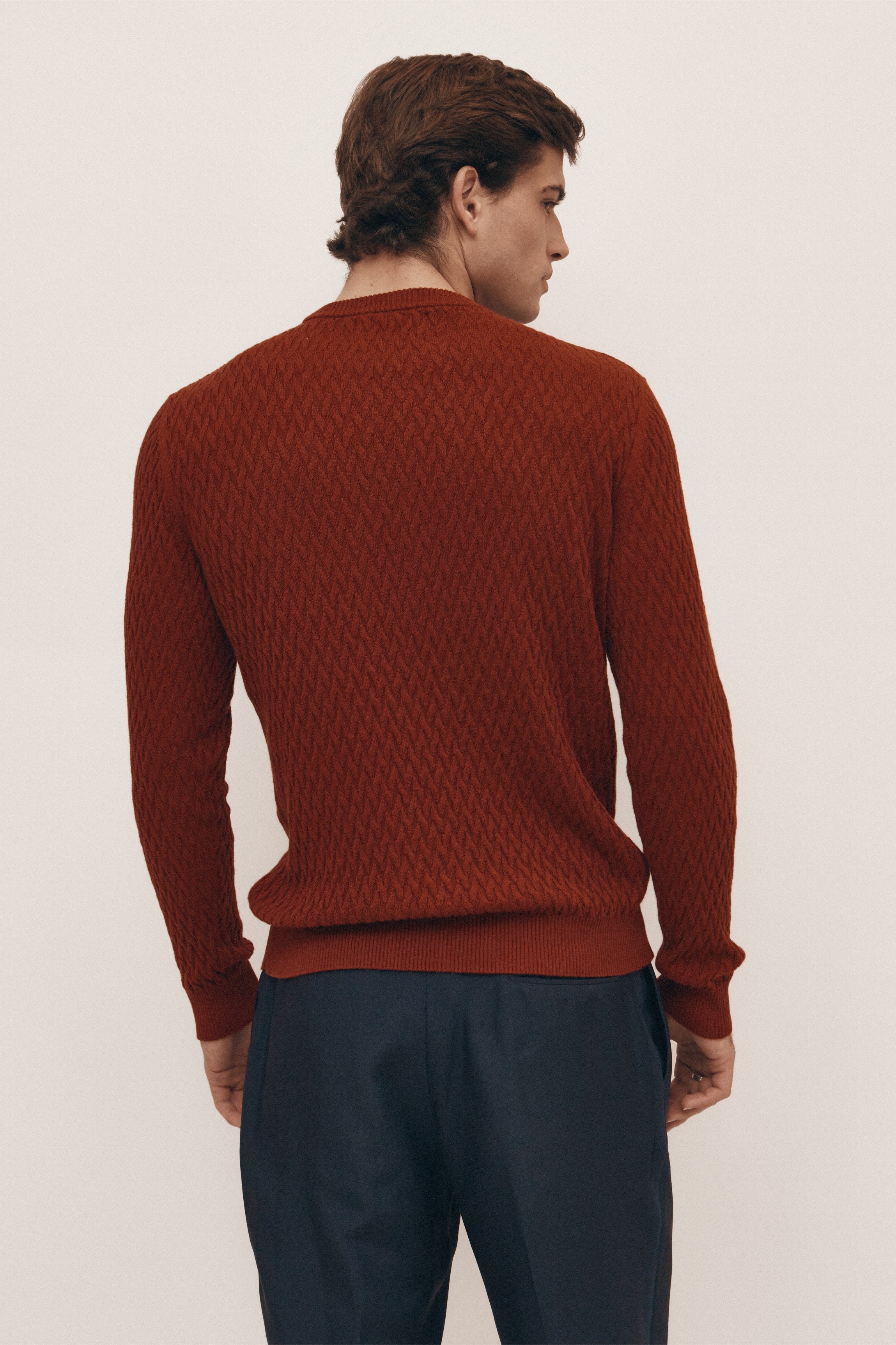 Burgundy Cotton Cashmere Sweater