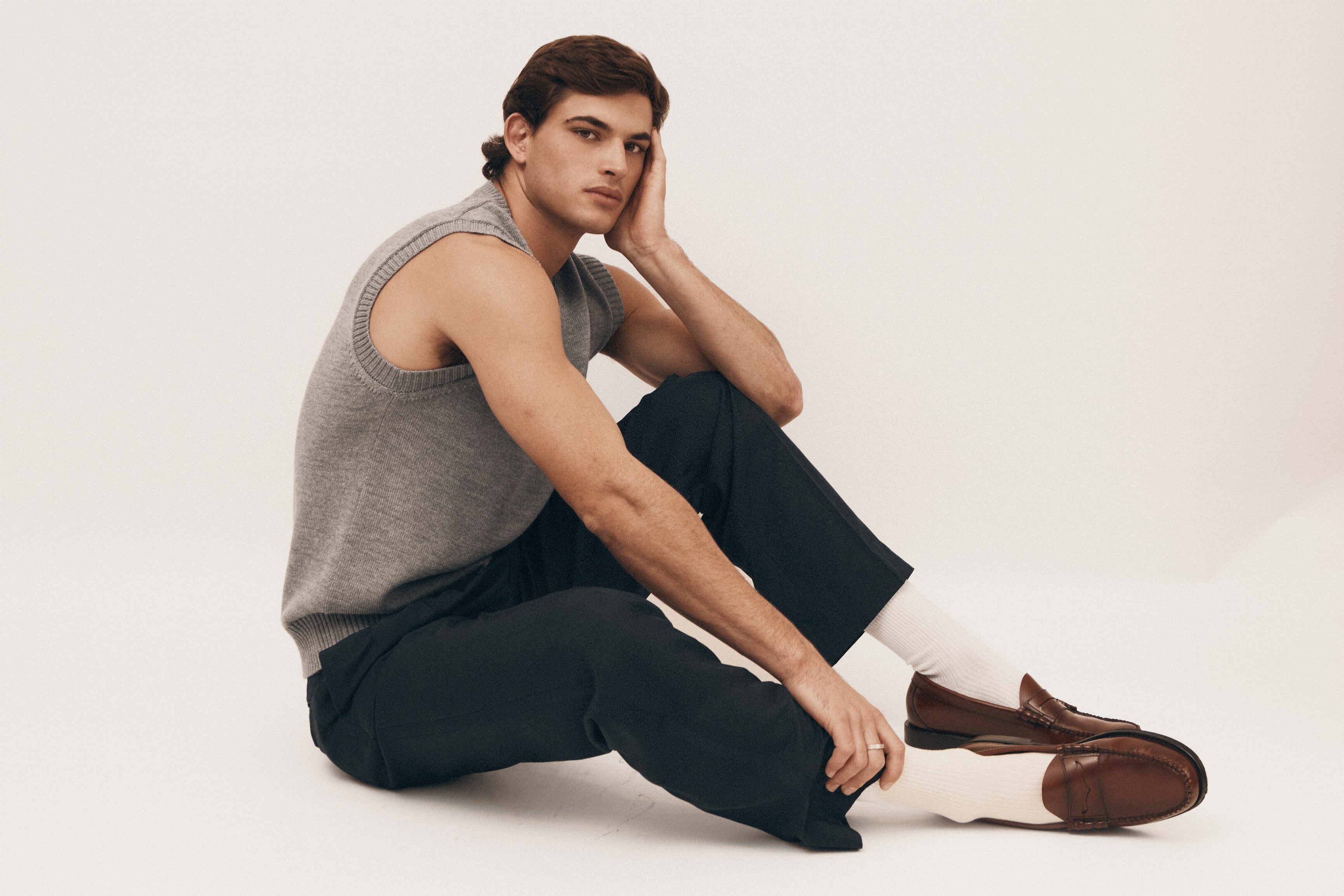 Grey Extra Fine Merino Vest