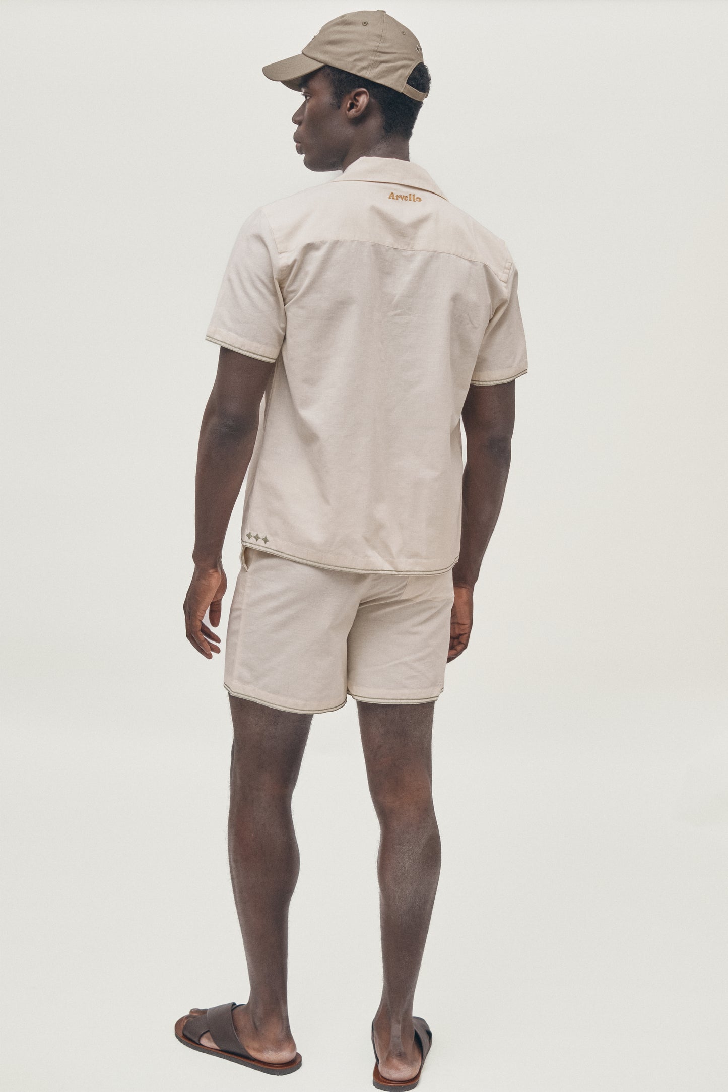 Coastal hand-embroidered shirt