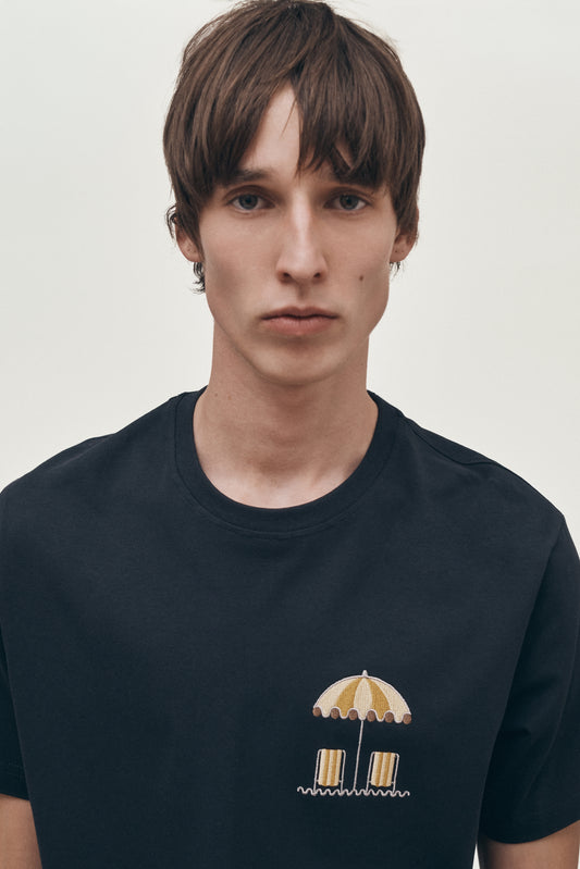 Navy organic cotton t-shirt