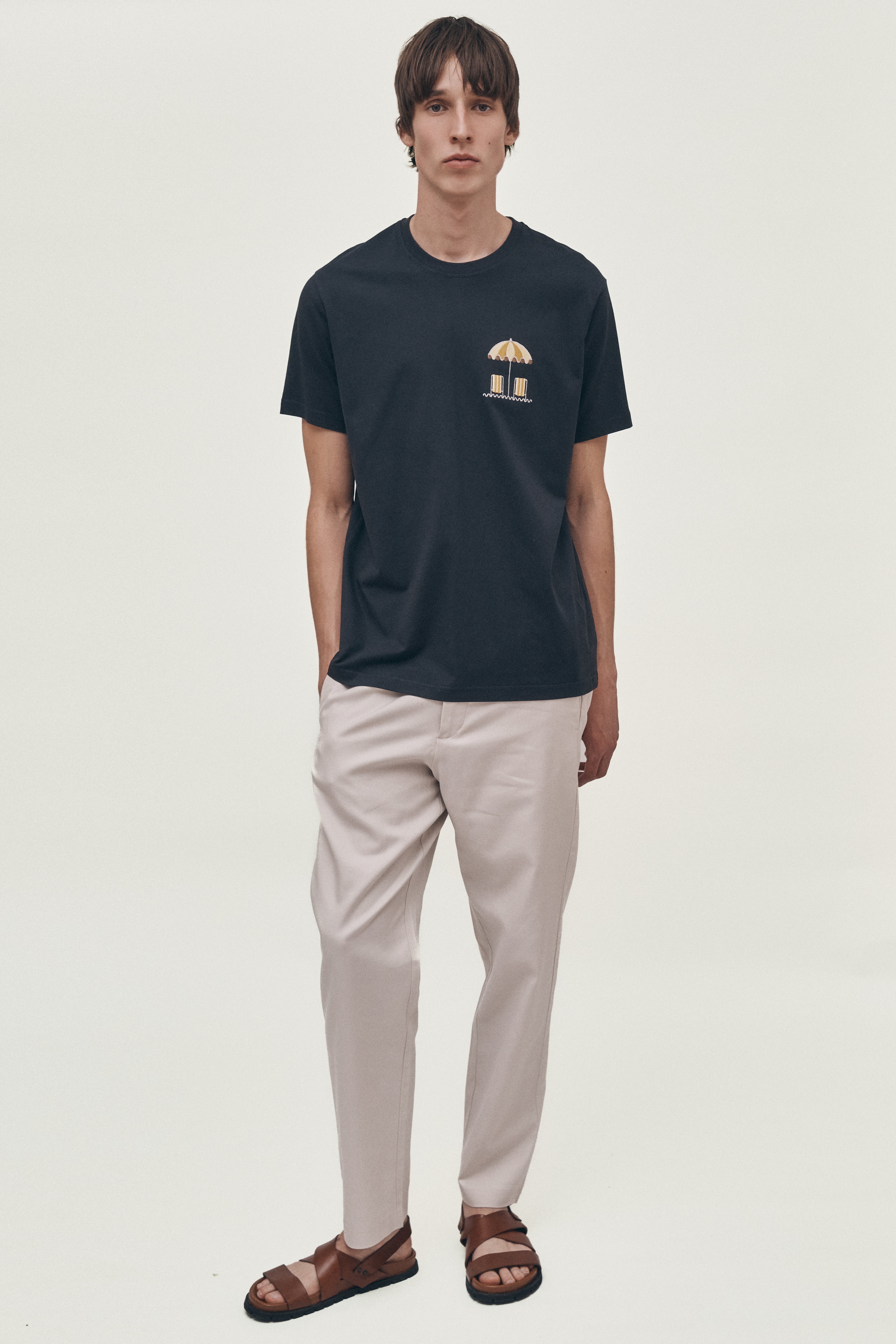 Navy organic cotton t-shirt