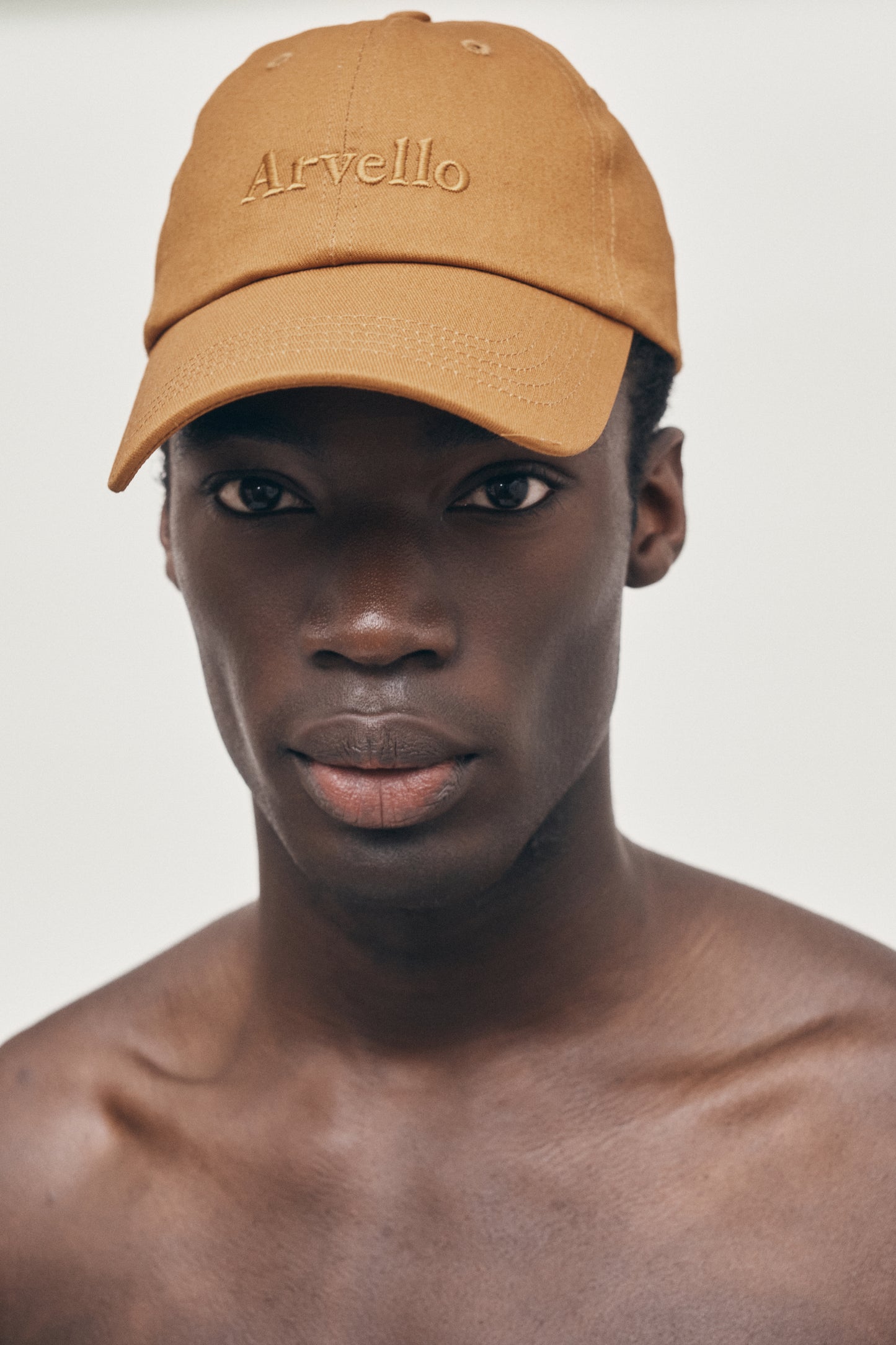 Burnt caramel unstructured hat