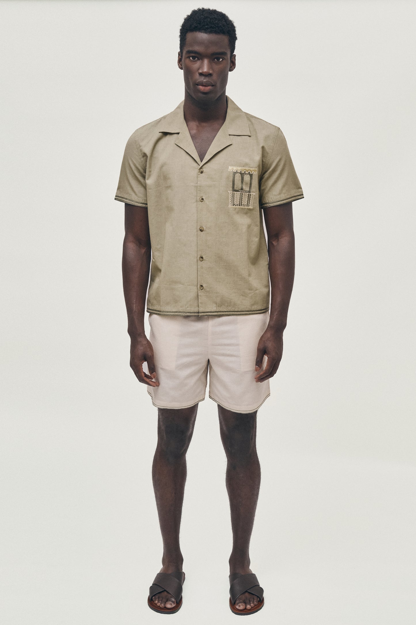 Balcony hand-embroidered shirt