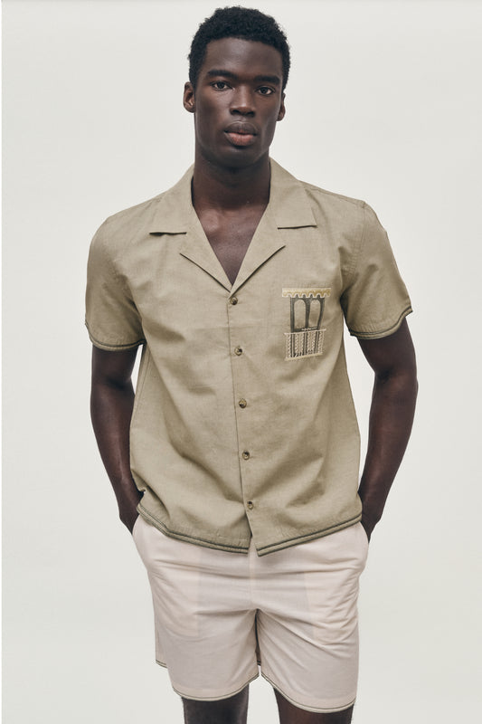 Balcony hand-embroidered shirt