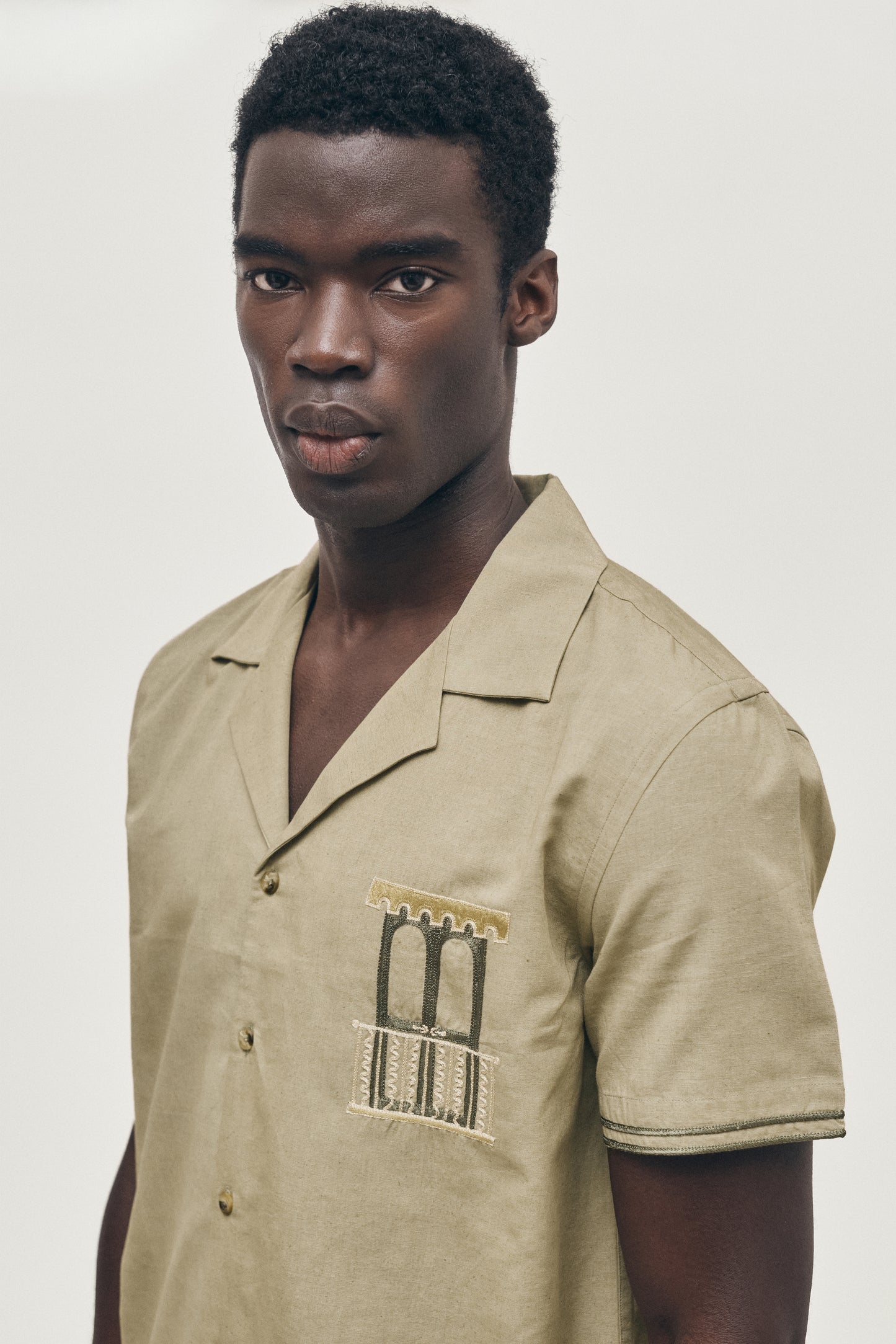 Balcony hand-embroidered shirt