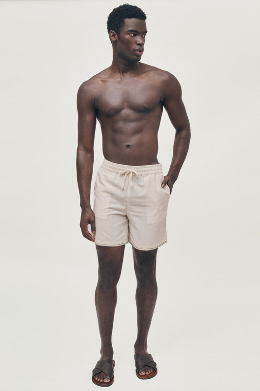 Signature hand-embroidered shorts