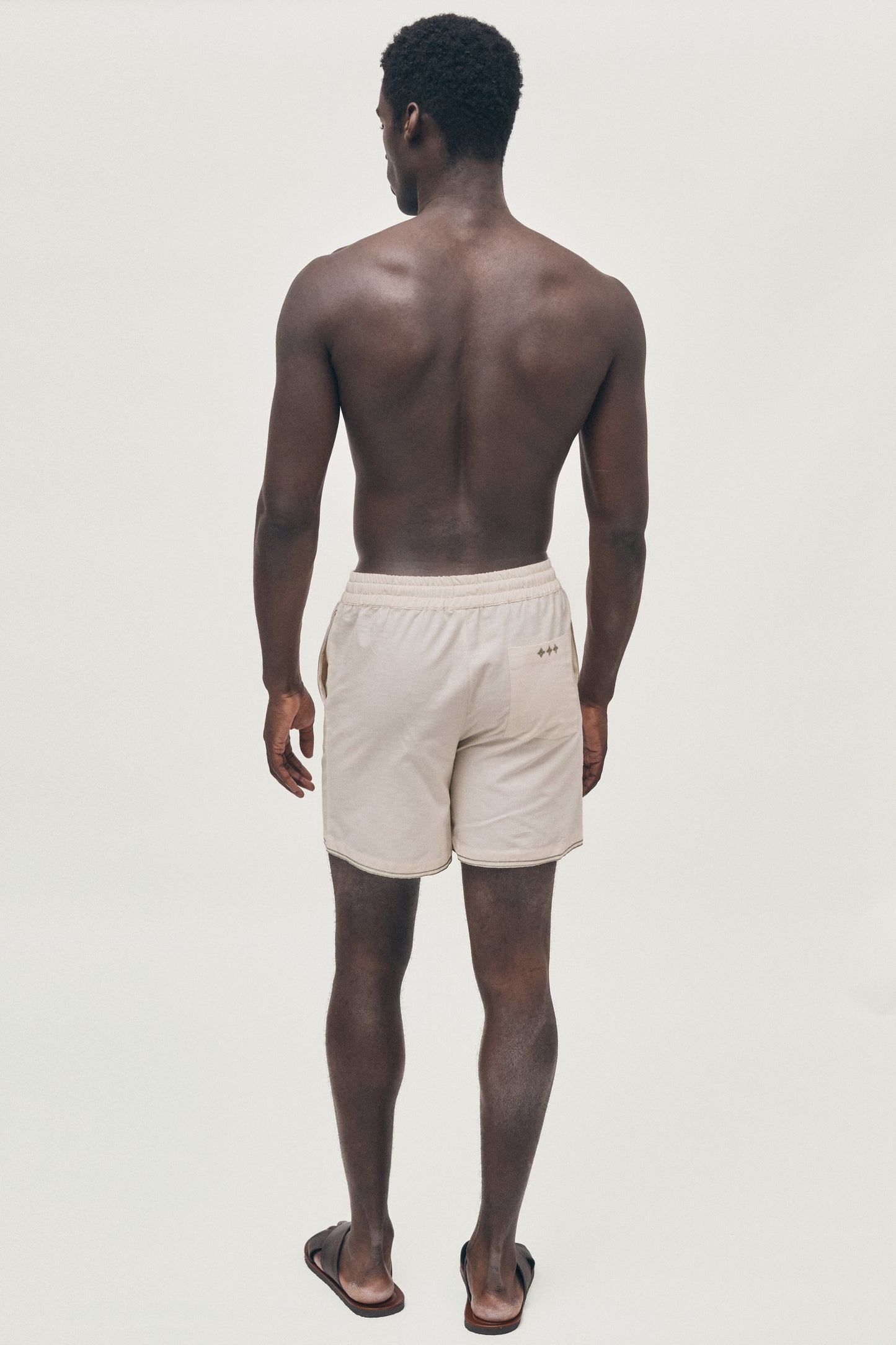 Signature hand-embroidered shorts