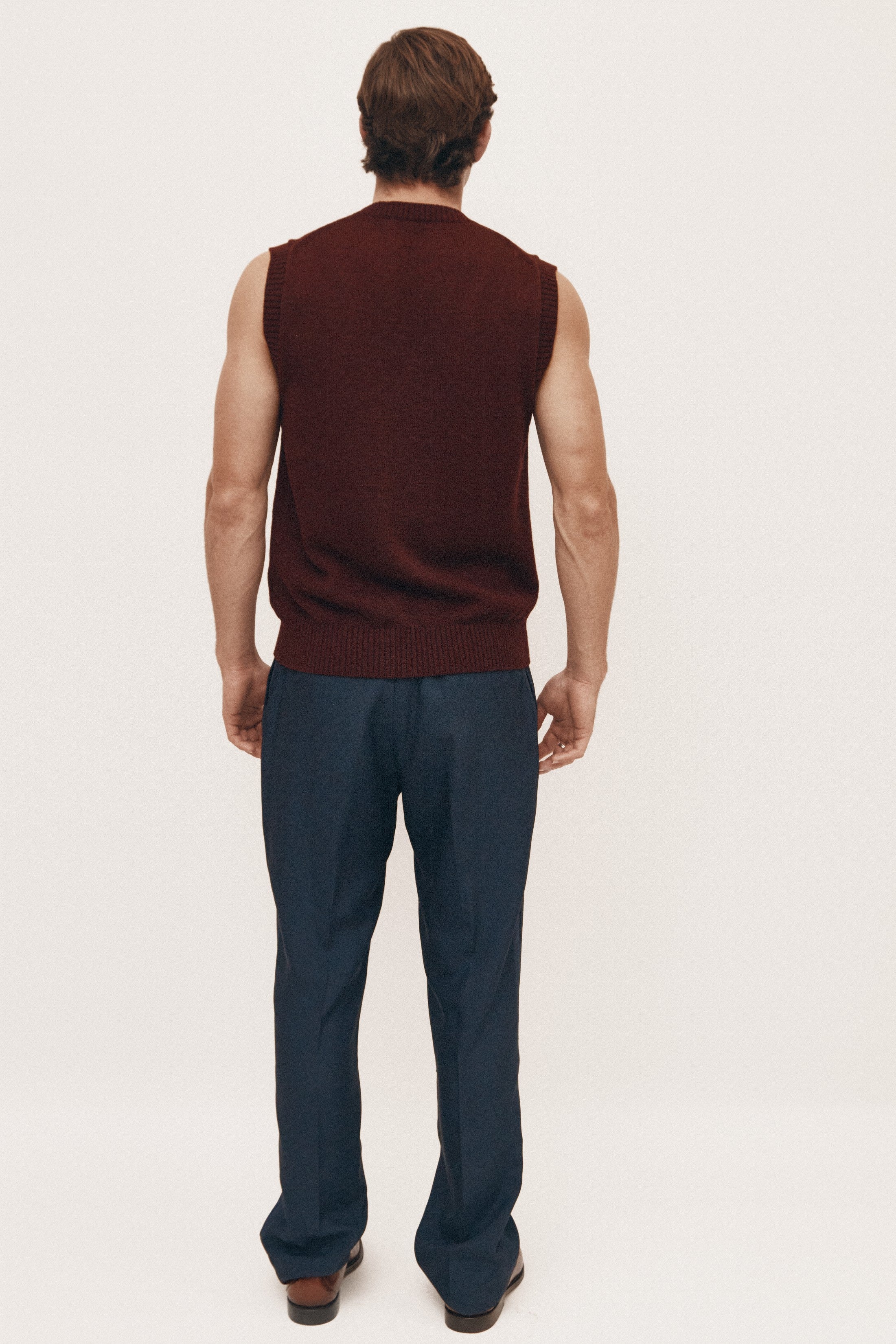 Burgundy Extra Fine Merino Vest