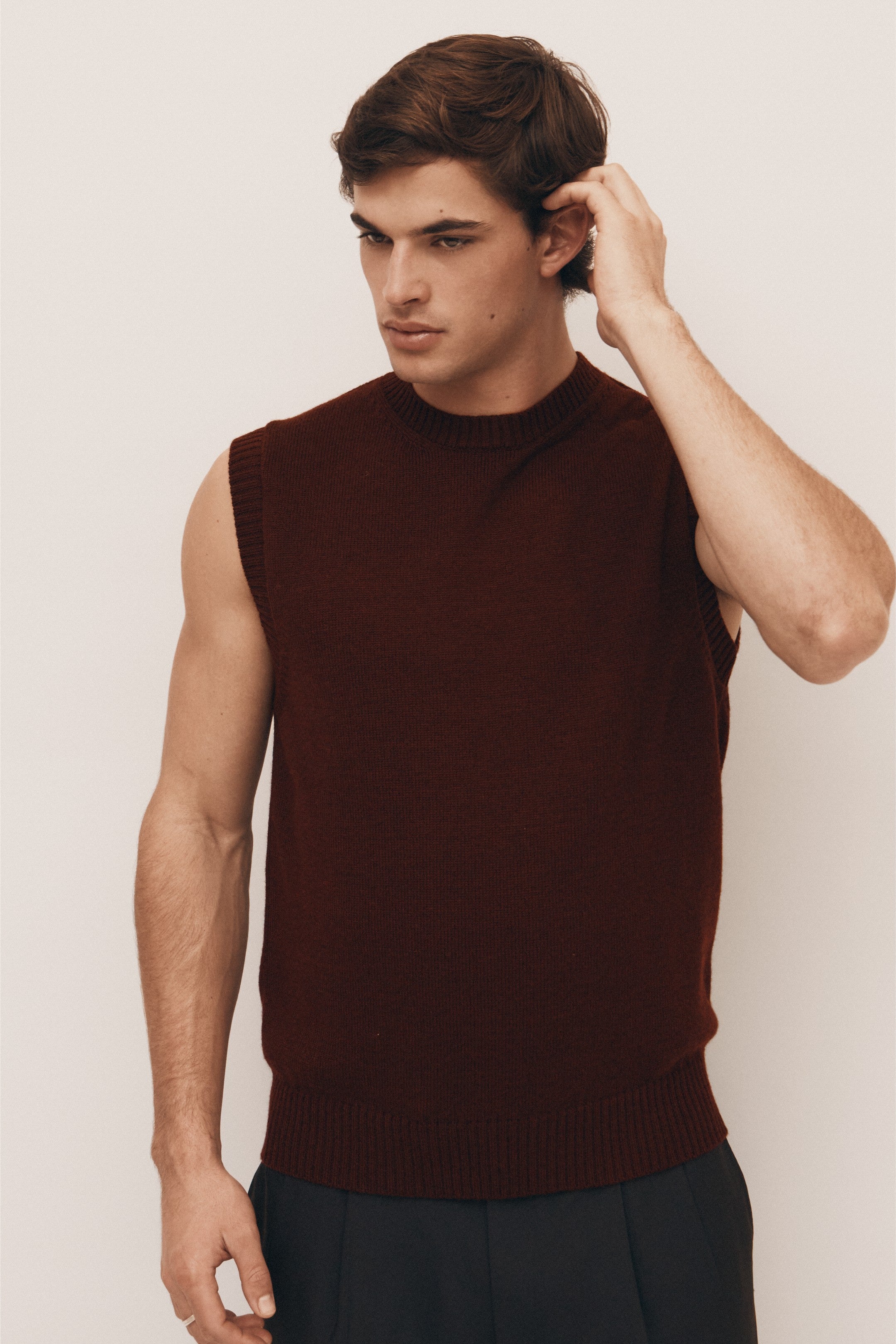 Burgundy Extra Fine Merino Vest