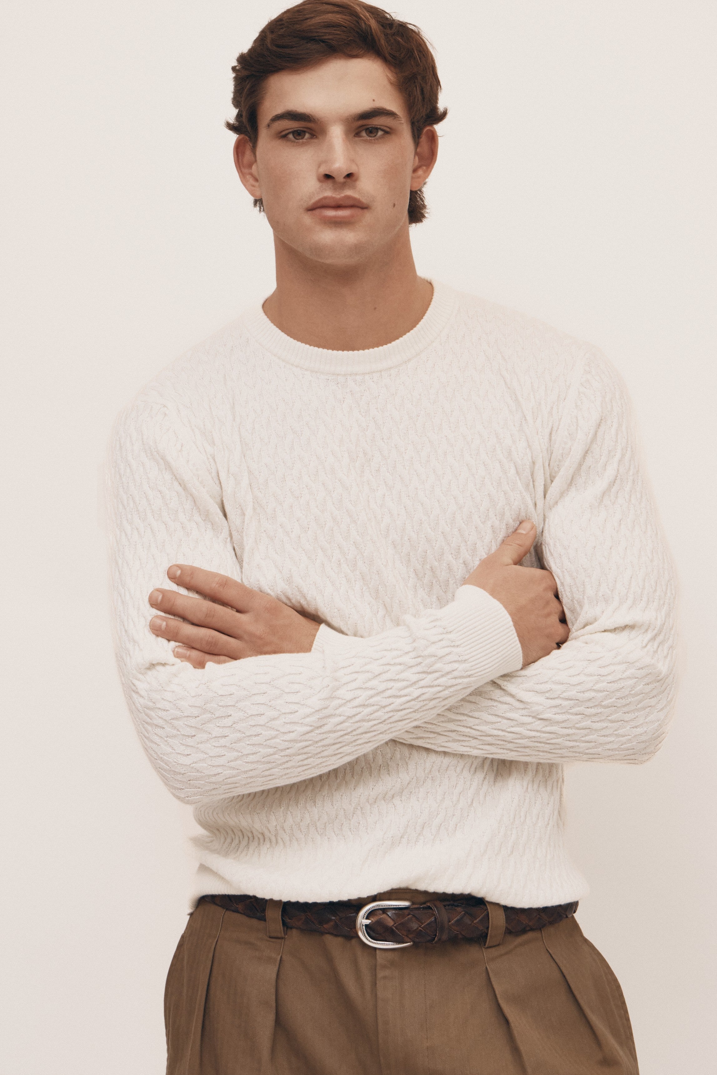Ivory Cotton Cashmere Sweater