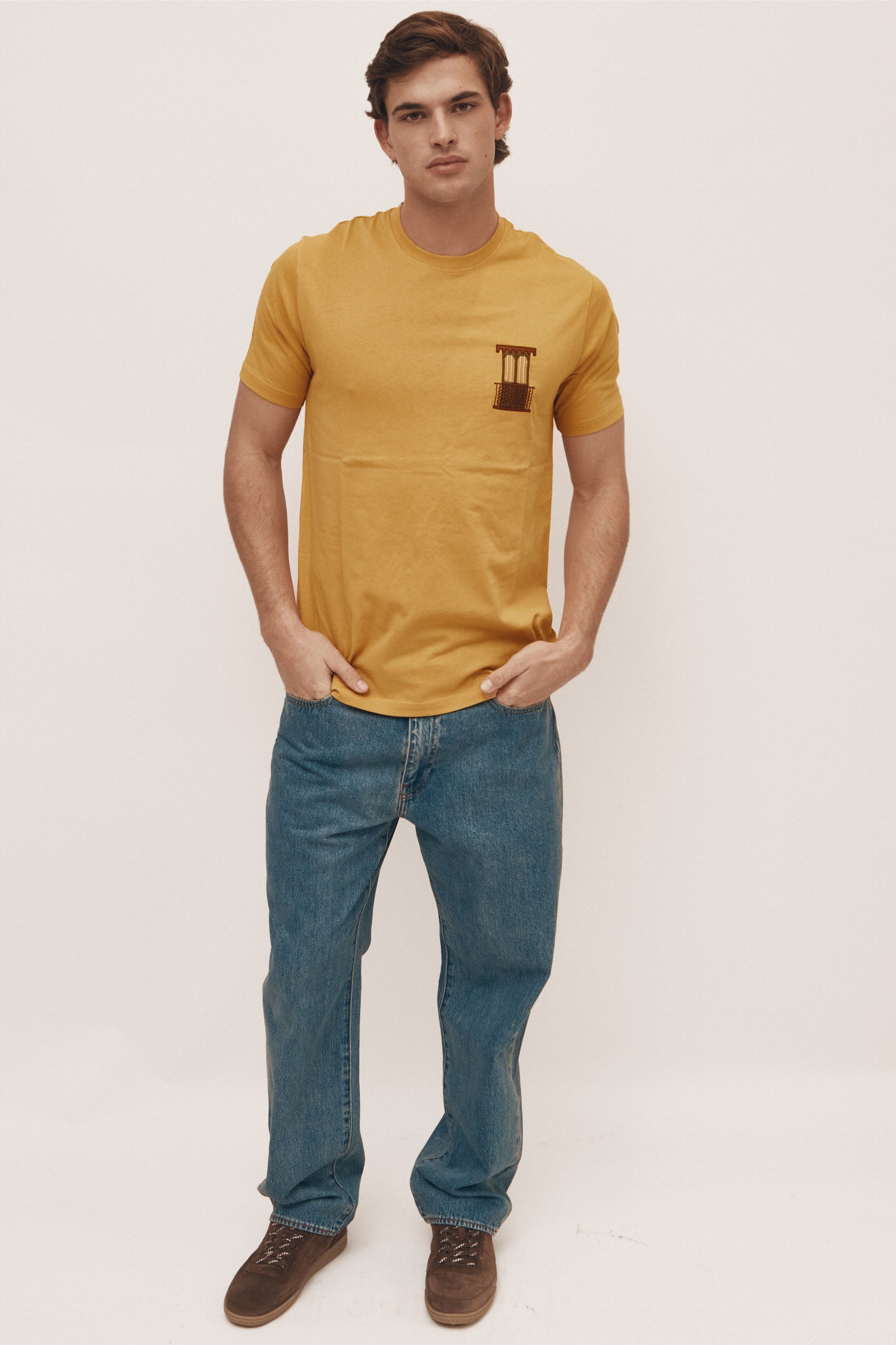 Mustard organic cotton t-shirt